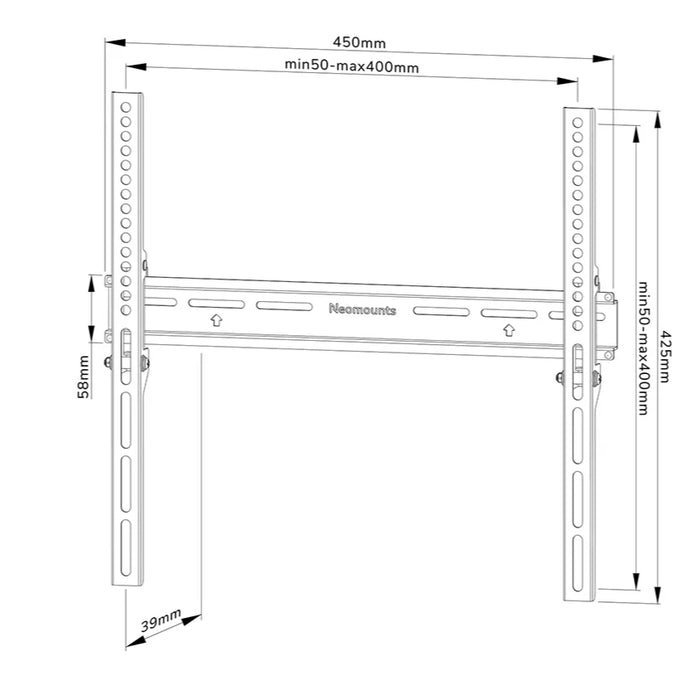 Neomounts Screen Wall Mount (fixed, lockable, VESA 400x400)