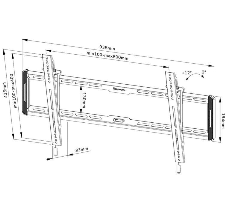 Neomounts Screen Wall Mount (tilt, VESA 800x400)