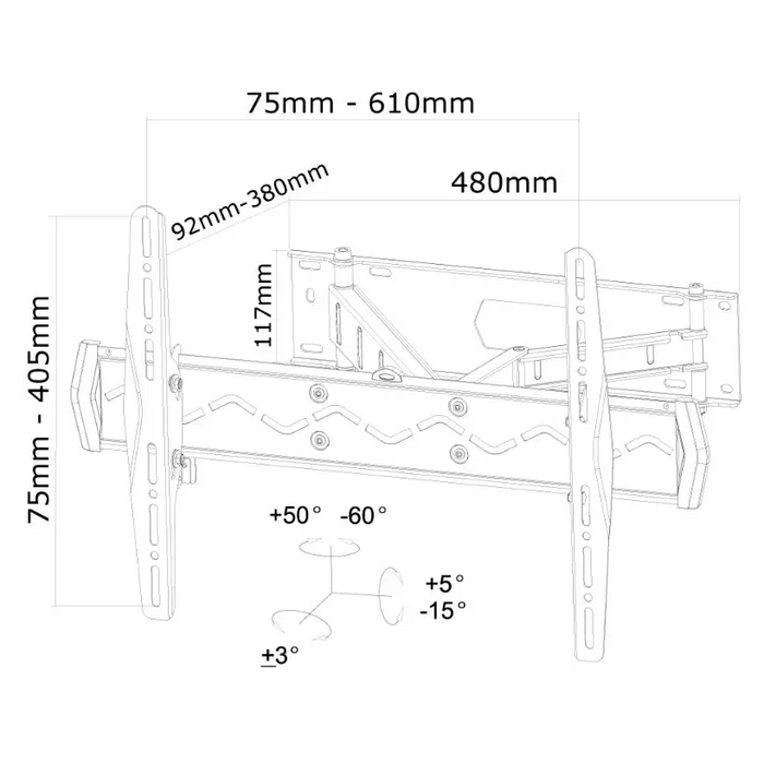 Neomounts Flat Screen Wall Mount (3 pivots & tiltable) - Стойки за стена<<<NEOMOUNTS BY NEWSTAR стойки<<<NEOMOUNTS