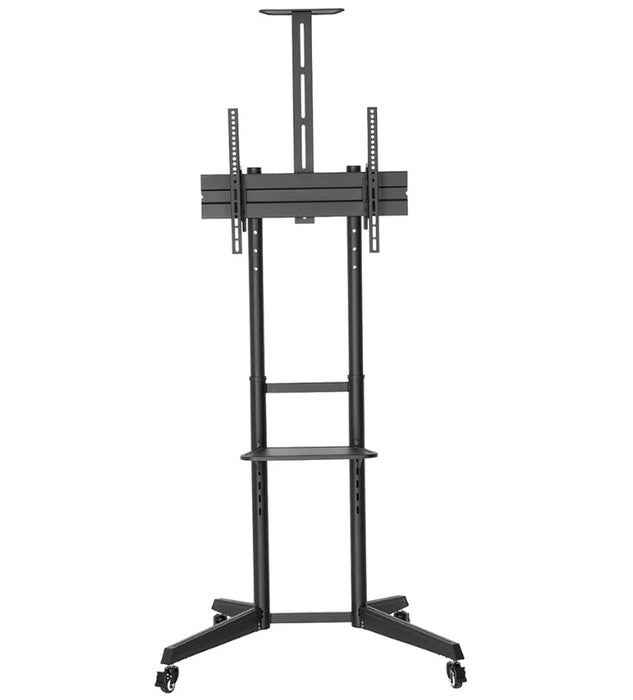 Neomounts Mobile Floor Stand incl. AV- and cam shelf (height adjustable: 128.5-145 cm) - Колички и поставки за екрани