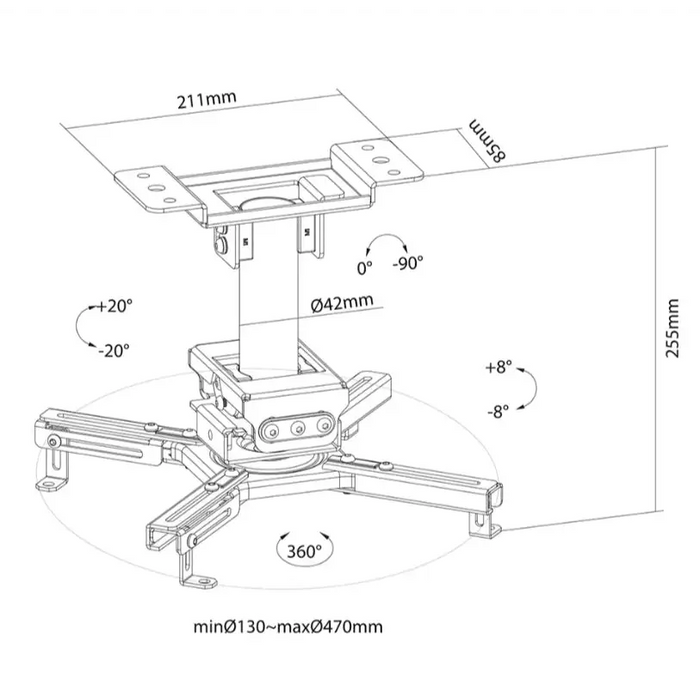 Neomounts Projector Ceiling Mount - Стойки за проектори<<<NEOMOUNTS BY NEWSTAR стойки<<<NEOMOUNTS BY NEWSTAR<<<PolyComp