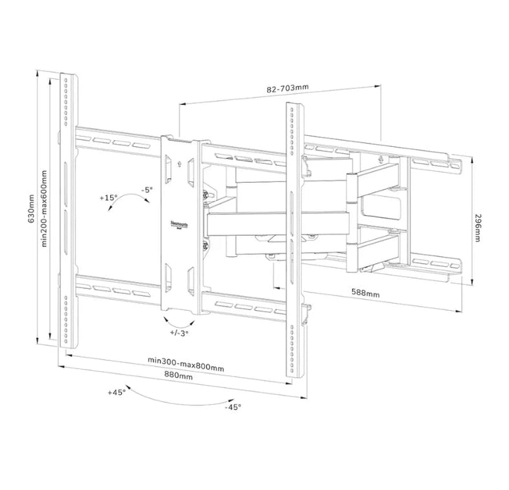 Neomounts Select Screen Wall Mount (full motion VESA 800x600) - Стойки за стена<<<NEOMOUNTS BY NEWSTAR