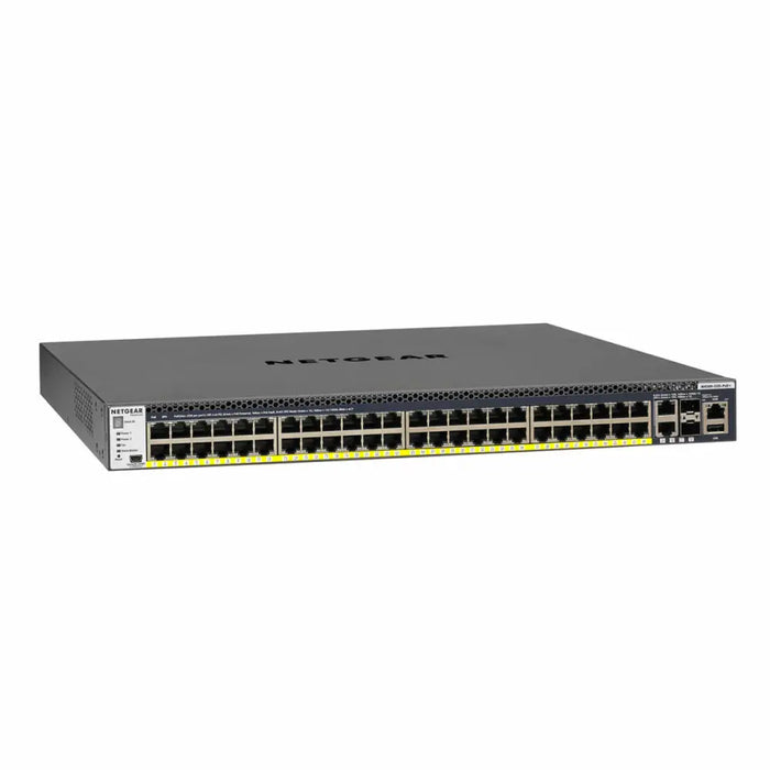 NETGEAR M4300-52G-PoE+ 550W PSU Stackable Managed Switch with 48x1G PoE+ + 4x10G incl. 2x10GBASE-T and 2xSFP+ Layer 3