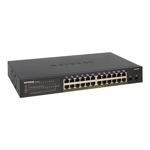 NETGEAR S350 Series 24-Port Gigabit PoE + Ethernet Smart Managed Pro Switch with 2 SFP Ports Budget 190W Rackmount