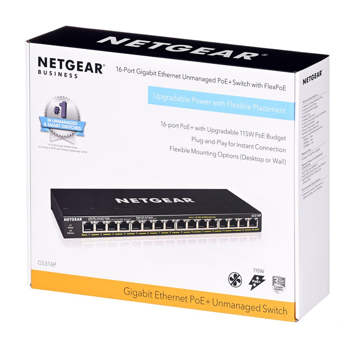 NETGEAR 16-Port Gb PoE+ Flex Switch