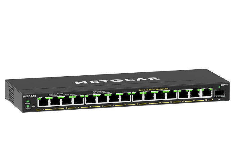 NETGEAR 16PT GE Plus Switch W/ POE+