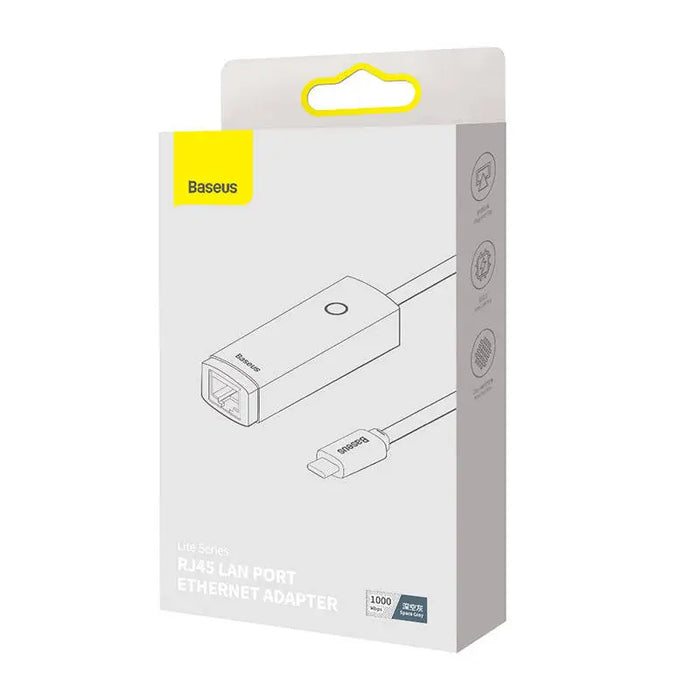 Network adapter Baseus Lite Series USB-C to RJ45 (grey) - Adapters connectors and converters<<<IT