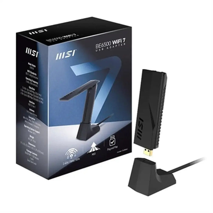 Network Adaptor MSI GUBE65 Black - Компютър Мрежи и компоненти<<<Компютри| Електроника<<<BigBuy&&&Точки за