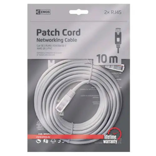 NETWORK CABLE 10M EMOS S9126 - Кабели<<<Електроматериали<<<Строителни