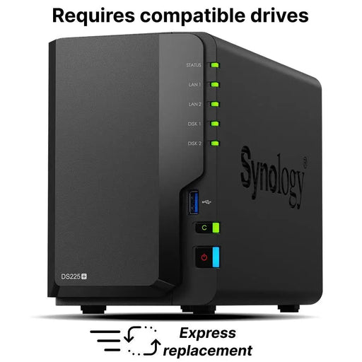 Network storage Synology DS225+ for 2 disks Intel Celeron J4125 2GB DDR4 SODIMM - Сторидж у-ва и