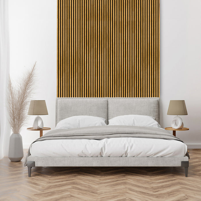 ACOUSTIC PANEL WITH DECORATIVE FOIL NEUHOFER LIGHT OAK 267X57X1.9 CM