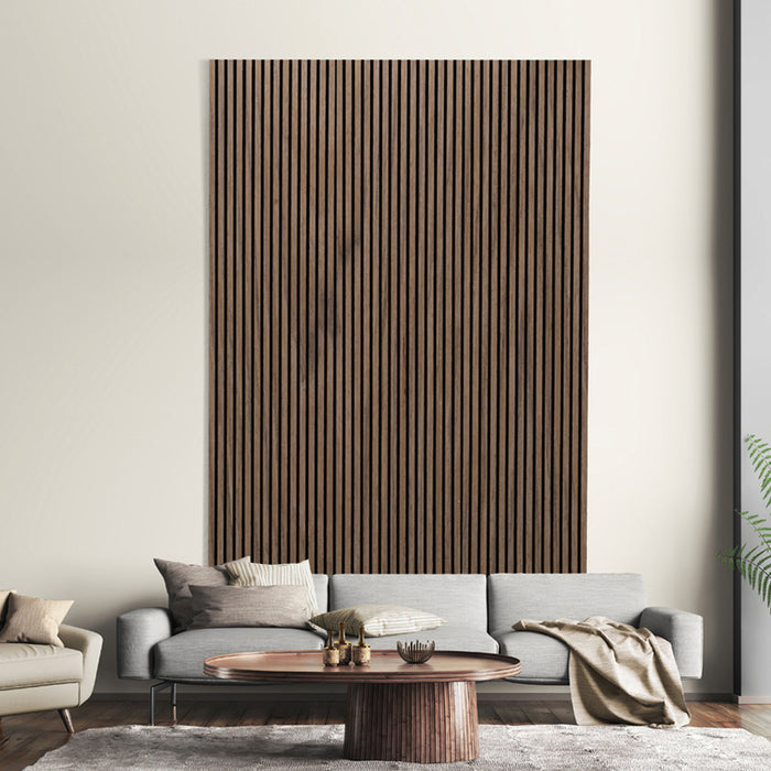 ACOUSTIC PANEL WITH NATURAL VENEER NEUHOFER WALNUT 267X57X1.9 CM