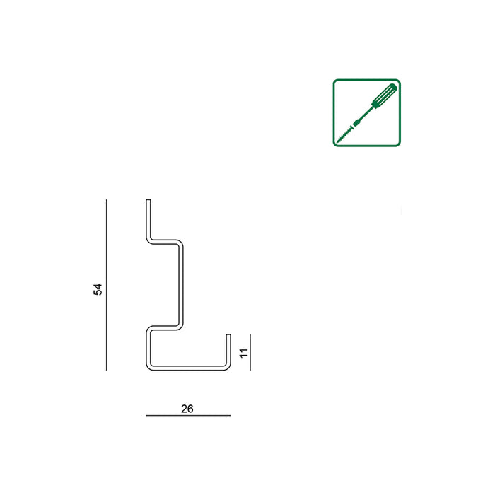 SET OF 2 HANGERS 5.4 CM NEUHOFER FOR ACOUSTIC PANEL