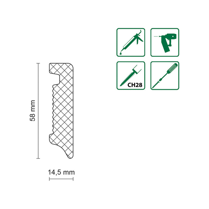 HDPS SILL NEUHOFER KO062L 58X2400 MM