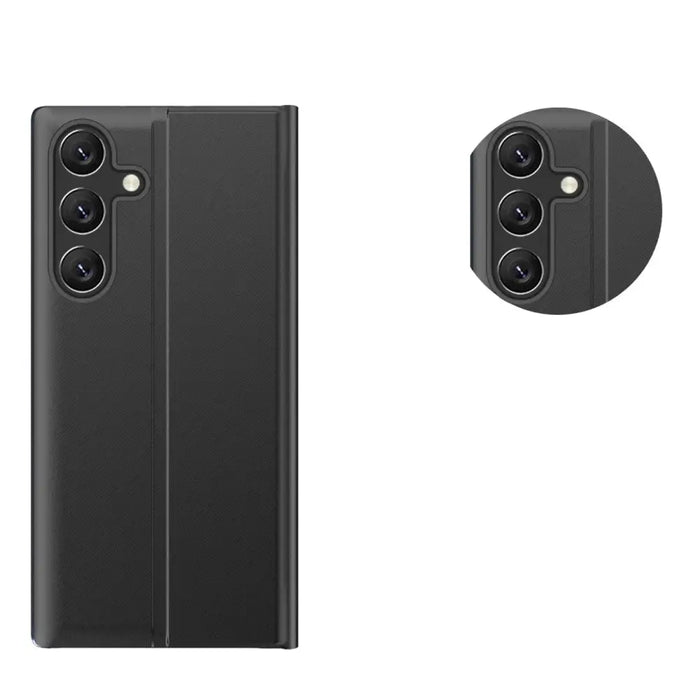 New Sleep Case for Samsung Galaxy S25+ Cover with Flip and Stand - Black - Cell phone cases and covers<<<HurtelXML