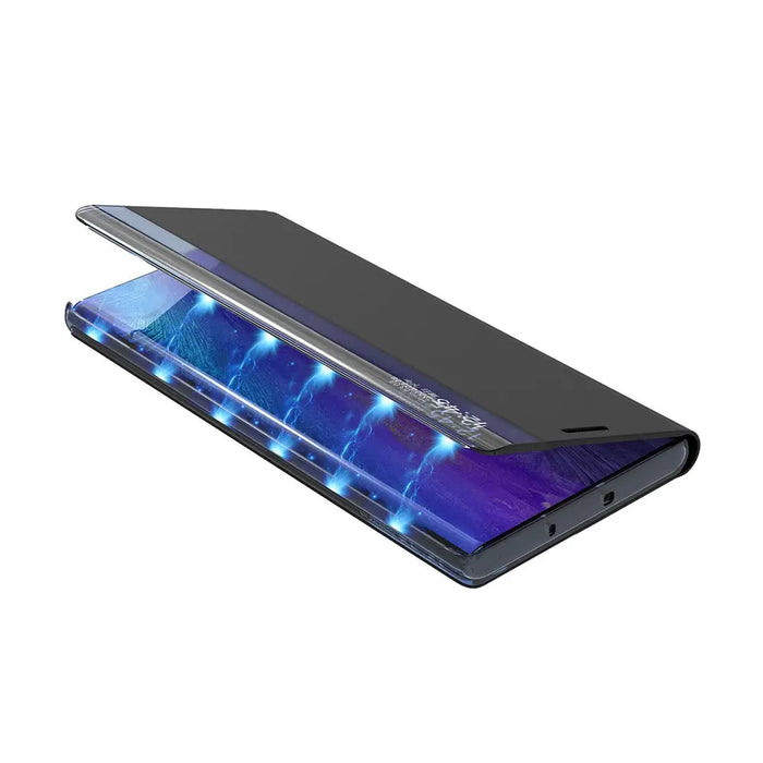 New Sleep View Case with flap and stand for Samsung Galaxy A35 - black - Cell phone cases and covers<<<HurtelXML