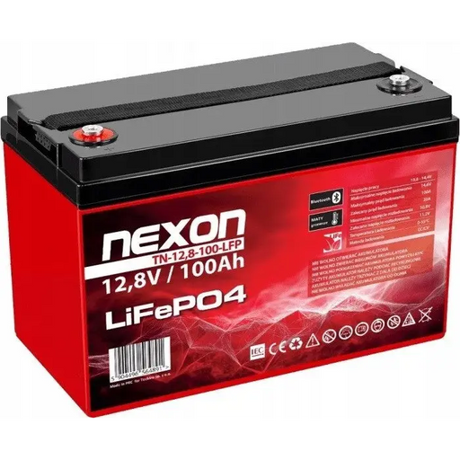 NEXON LIFEPO4 BATTERY 100AH 12.8V BLUETOOTH (APP) AND HEATING MAT - BatteriesZSI-AKU<<<Emergency power