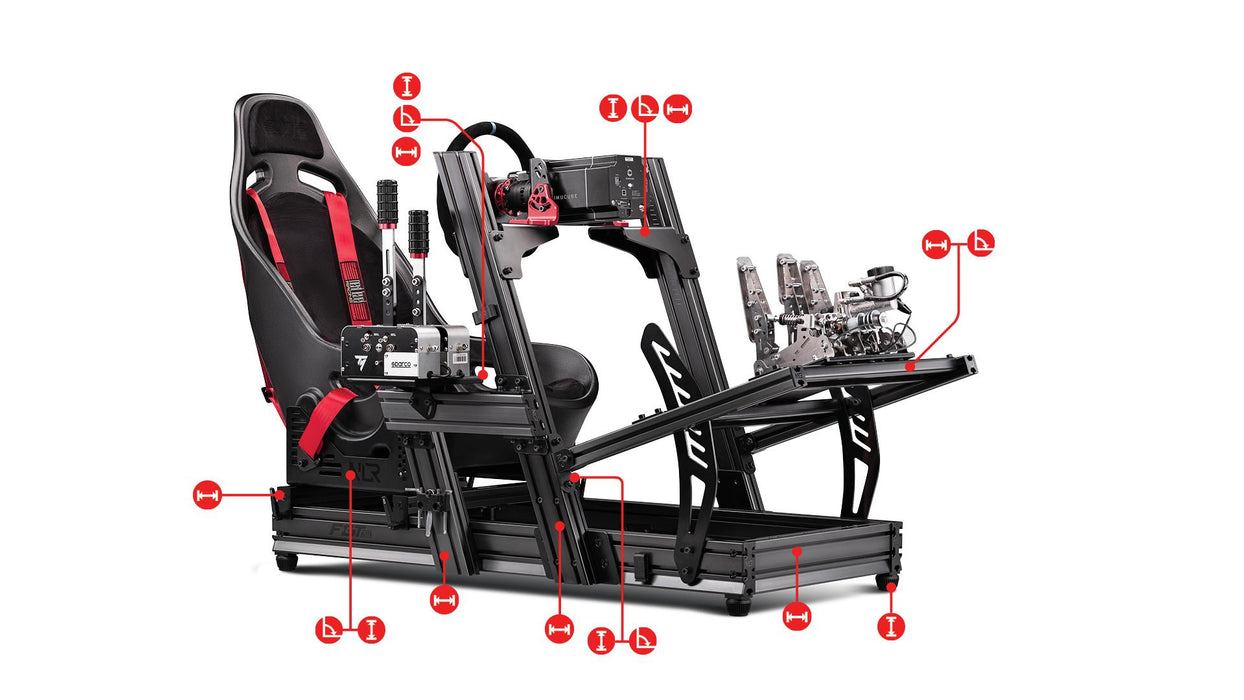 Next Level Racing F-GT Elite Cockpit Simulator - Front and Side Mount Edition