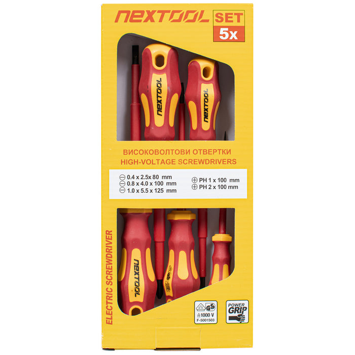 SCREWDRIVERS HIGH VOLTAGE SET NEXTOOL D258-23