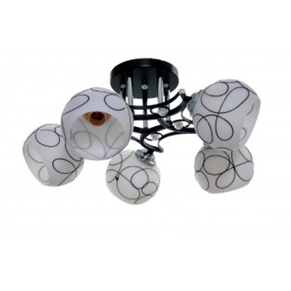 CELTIC CHANDELIER 30W 5XE27 CHROME/BLACK NG