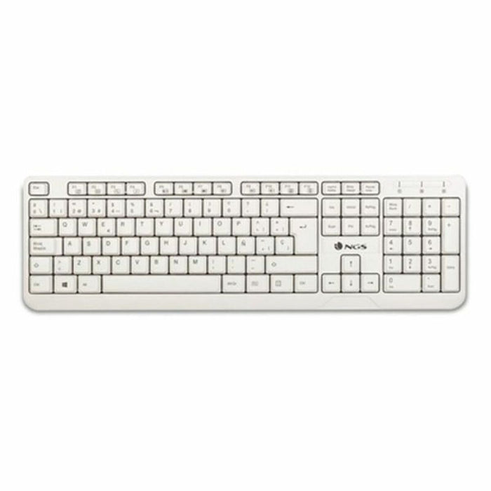 Keyboard NGS NGS-KEYBOARD-0284 White Spanish Qwerty