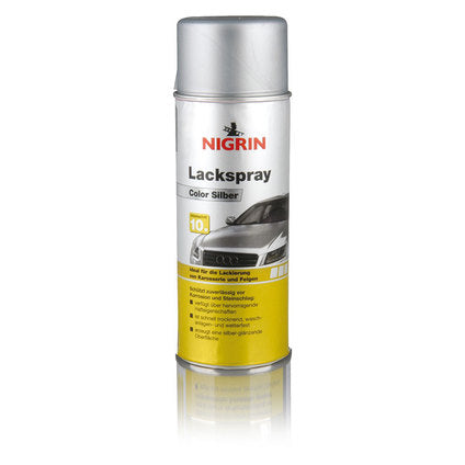 SPRAY LACQUER PAINT SILVER 400ML NIGRIN
