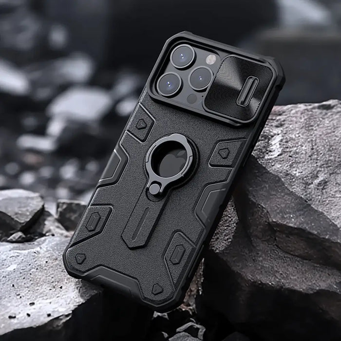 Nillkin CamShield Armor Case for iPhone 15 Pro Max - Black - Cell phone cases and covers<<<HurtelXML