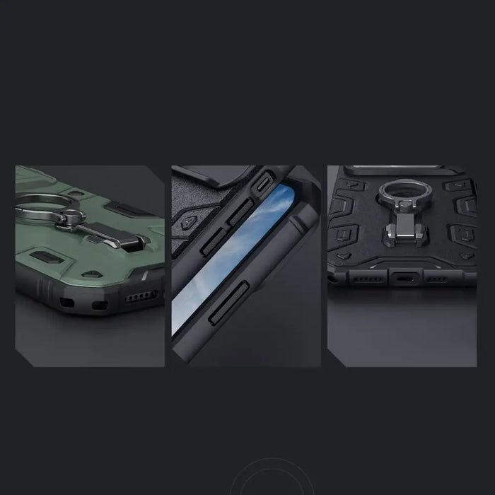 Nillkin CamShield Armor Pro Magnetic Case iPhone 14 Pro Magnetic MagSafe Cover with Camera Protector Blue - Cell phone