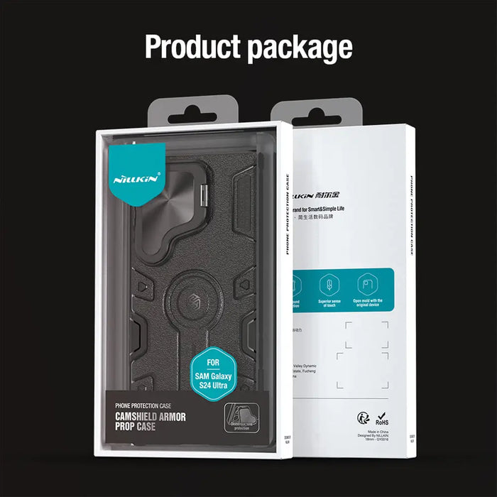 Nillkin CamShield Armor Prop Case for Samsung Galaxy S24 Ultra - black - Cell phone cases and covers<<<HurtelXML
