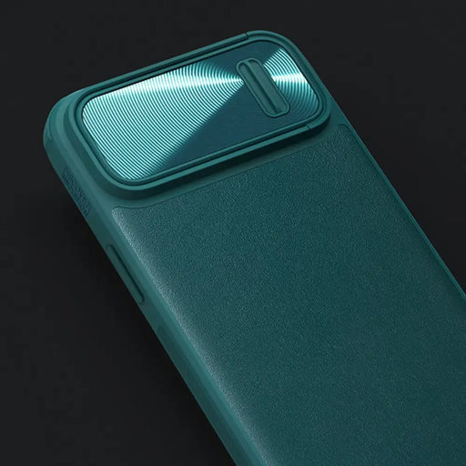 Nillkin CamShield Leather S Case iPhone 14 case cover with camera cover green - Cell phone cases and covers<<<HurtelXML