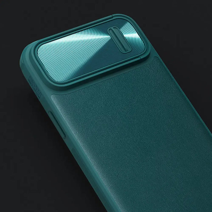 Nillkin CamShield Leather S Case iPhone 14 case cover with camera cover green - Cell phone cases and covers<<<HurtelXML