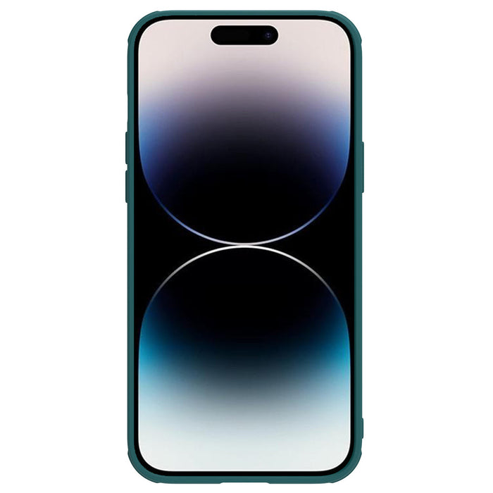 Nillkin CamShield Leather S Case iPhone 14 Pro Max case with camera cover green - Cell phone cases