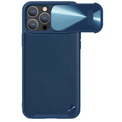 Nillkin CamShield Leather S Case iPhone 14 Pro case with camera cover blue - Cell phone cases and covers<<<HurtelXML