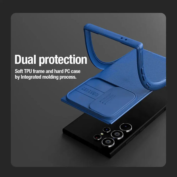 Nillkin CamShield Pro armored case with camera protector for Samsung Galaxy S24 Ultra - blue - Cell phone cases