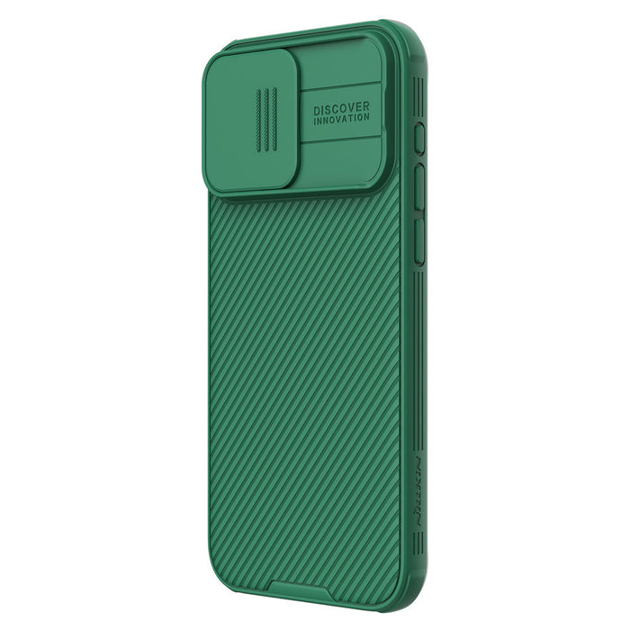 Nillkin CamShield Pro Magnetic Case for iPhone 15 Pro Max with Camera Protector - Green - Cell phone cases