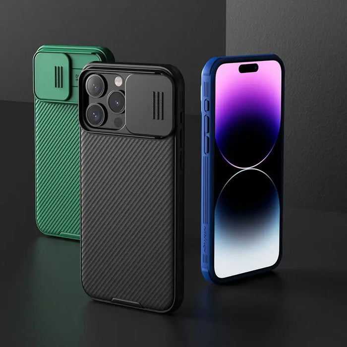 Nillkin CamShield Pro Magnetic Case for iPhone 15 Pro Max with Camera Protector - Black - Cell phone cases