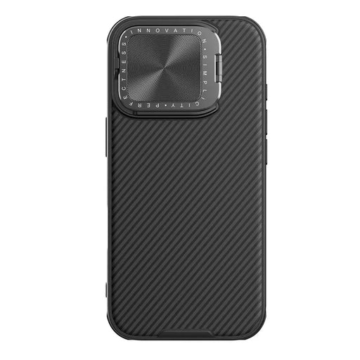 Nillkin CamShield Prop Case for iPhone 16 Pro Max with Camera Cover and Stand - Black - Cell phone cases