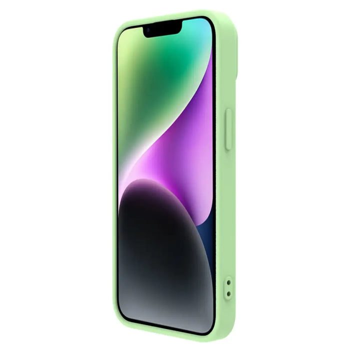 Nillkin CamShield Silky Silicone Case iPhone 14 case cover with camera cover green - Cell phone cases