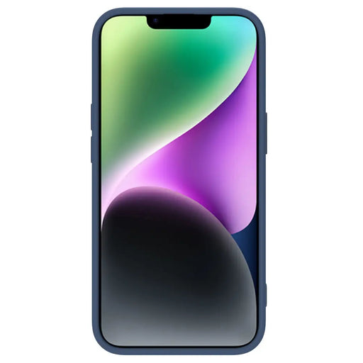 Nillkin CamShield Silky Silicone Case iPhone 14 case cover with camera cover blue - Cell phone cases