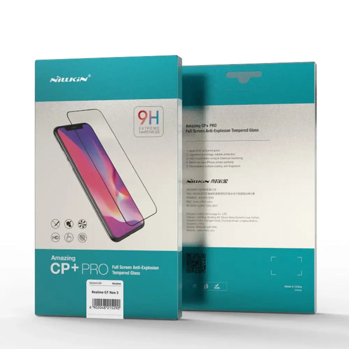 Nillkin CP + PRO ultra-thin full-screen tempered glass with 0.2 mm frame 9H Realme GT Neo 3 black - Cell phone tempered