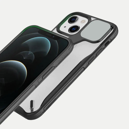 Nillkin Cyclops Case durable case with camera cover and foldable stand for iPhone 13 black - Cell phone cases