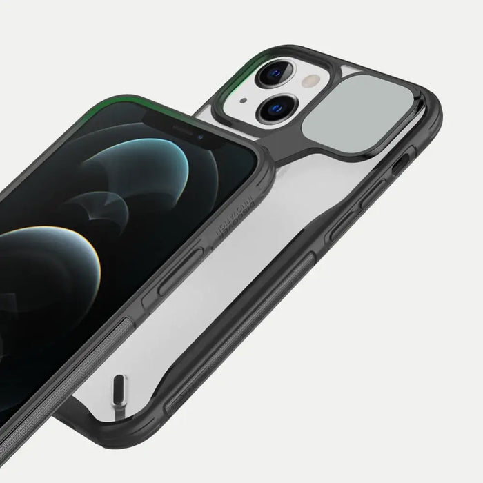 Nillkin Cyclops Case durable case with camera cover and foldable stand for iPhone 13 black - Cell phone cases