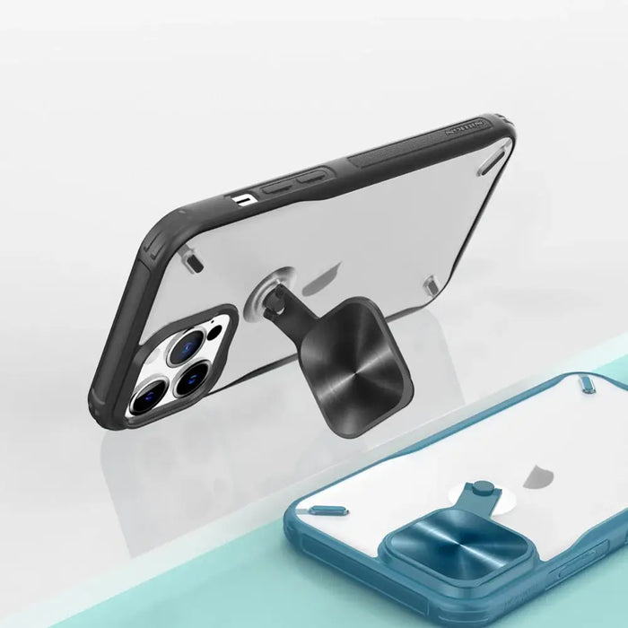 Nillkin Cyclops Case durable case with camera cover and foldable stand for iPhone 13 Pro blue - Cell phone cases
