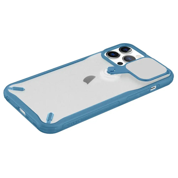 Nillkin Cyclops Case durable case with camera cover and foldable stand for iPhone 13 Pro Max blue - Cell phone cases