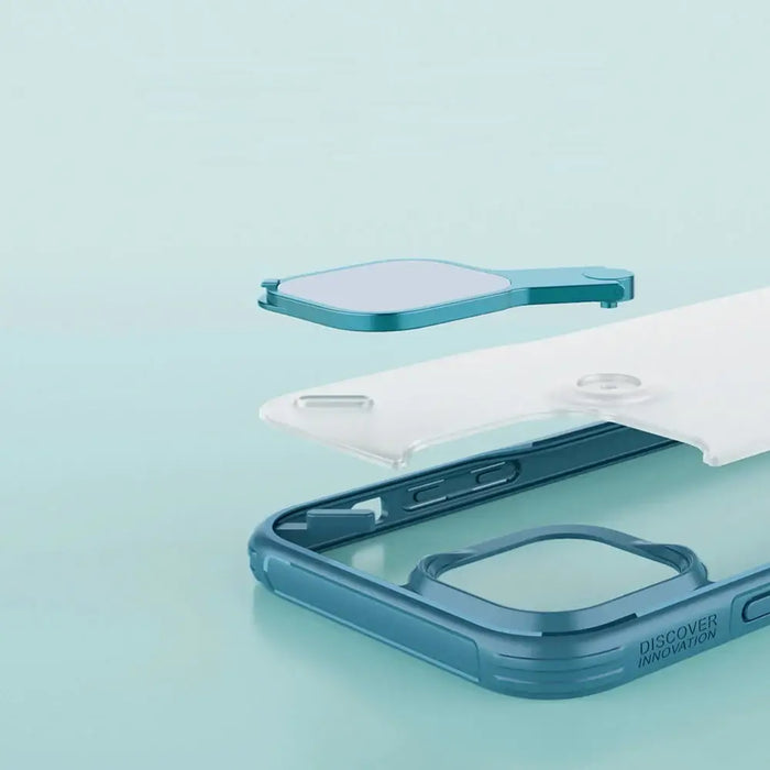 Nillkin Cyclops Case durable case with camera cover and foldable stand for iPhone 13 Pro Max blue - Cell phone cases