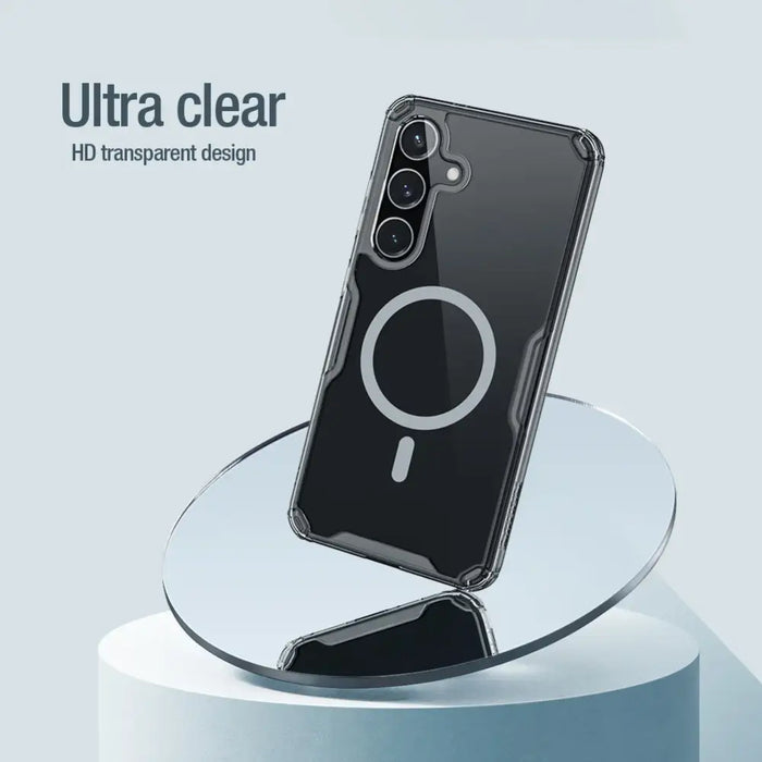 Nillkin Nature Pro armored case with a magnetic ring for Samsung Galaxy S24 - white - Cell phone cases