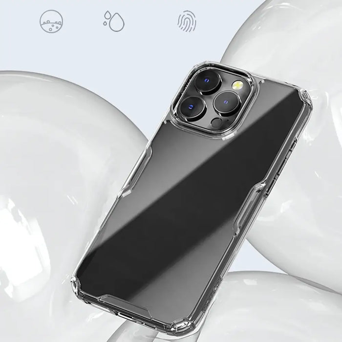 Nillkin Nature Pro Case for iPhone 16 Pro Max - transparent and white - Cell phone cases and covers<<<HurtelXML