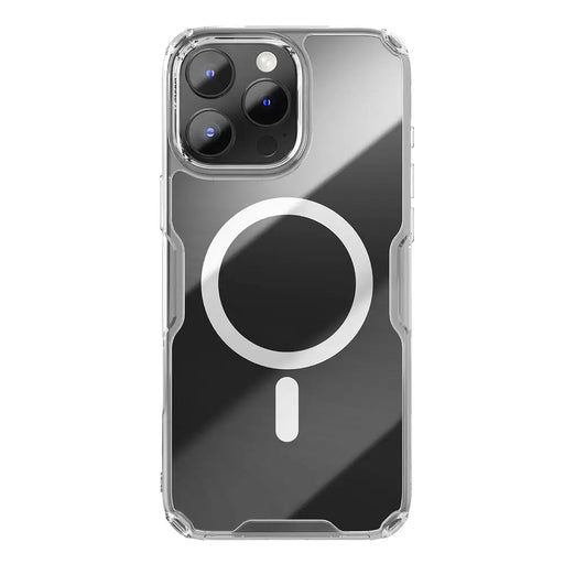 Nillkin Nature Pro Magnetic Case with MagSafe for iPhone 16 Pro - Transparent & White - Cell phone cases