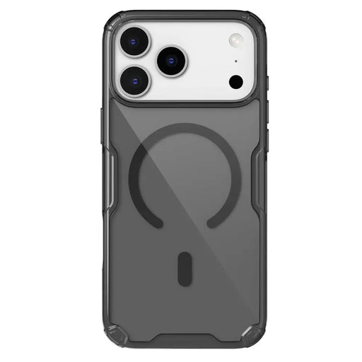 Nillkin Nature TPU Pro Magnetic Case Compatible with MagSafe for iPhone 17 Pro Max - Translucent Black - Cell phone