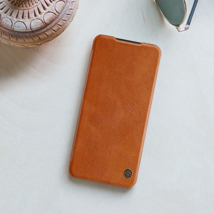 Nillkin Qin leather holster case for Samsung Galaxy A13 5G brown - Cell phone cases and covers<<<HurtelXML
